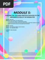 Building The Teaching Portfolio Related To The Implementation of The Modalities