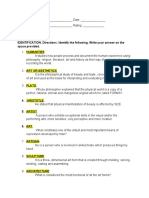 Unit I - Test Part I. IDENTIFICATION. Directions: Identify The Following. Write Your Answer On The Space Provided