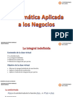 Matemática Aplicada a los Negocios - Introducción a la Integral Indefinida