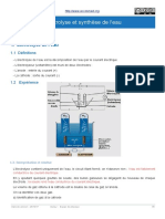 Electrolyse Et Synthèse de Leau PDF