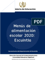 06 Menus Escolares 2020 Escuintla PDF