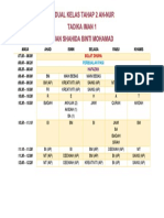 Jadual Kelas Tahap 2 An