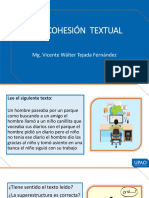 La Cohesión Textual: Mg. Vicente Wálter Tejada Fernández