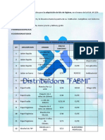 Cotizacion Productos de Higiene