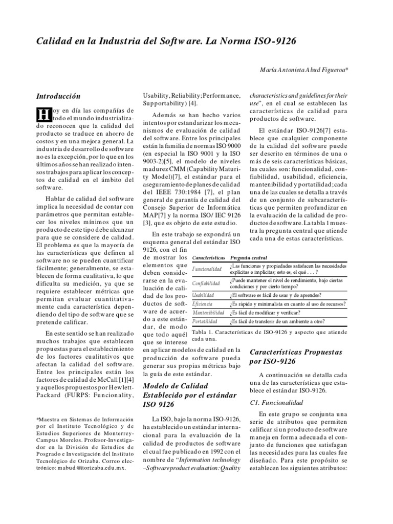 Iso 9126 | PDF