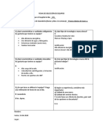 Ficha de Selección de Equipos