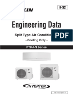 Split Type Air Conditioners FTKJ-N Series Spec Sheet