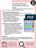 Grounding Moment Break Option Pps At-Home Strategies For Distance Learning Flyer