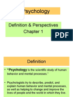 1. Definition and Perspectives in Psychology