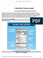 Changes To The Nutrition Facts Label