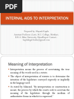 Internal Aids To Interpretation - 0