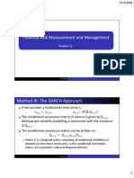 Financial Risk Measurement and Management: Method III: The GARCH Approach
