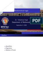 Mathematical Logic: Dr. Tarkeshwar Singh