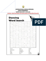 Olive School Dance Worksheet Names