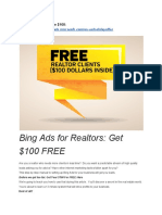 Bing Ads For Realtors: Get $100 FREE