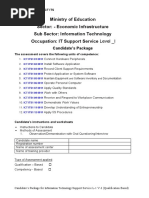 Ministry of Education Sector: - Economic Infrastructure Sub Sector: Information Technology Occupation: IT Support Service Level - I