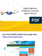 Digital Signature Certificate-Common Signer Manual