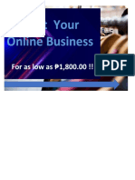 Start Your Online Business: For As Low As 1,800.00 !!