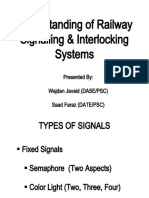 Understanding of Railway Signalling & Interlocking Systems: Presented By: Wajdan Javaid (DASE/PSC) Saad Faraz (DATE/PSC)