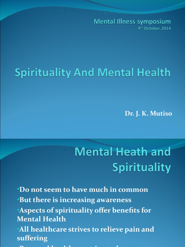 Spirituality's Role in Mental Health | PDF | Psychiatry | Spirituality