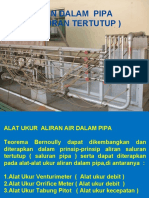 Aliran Dalam Saluran Tertutup (Pipa)