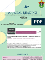 Journal Reading Difficult Airway Management