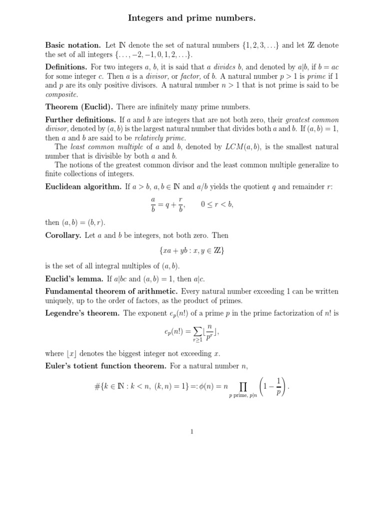 Understanding Integers and Prime Numbers | PDF | Prime Number | Numbers
