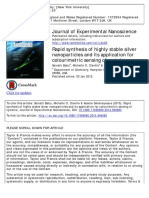 Journal of Experimental Nanoscience: Click For Updates