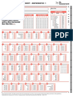 Please Mark Boxes With A Thin Horizontal Line Like This .: Familiarisation Answer Sheet - Mathematics 1