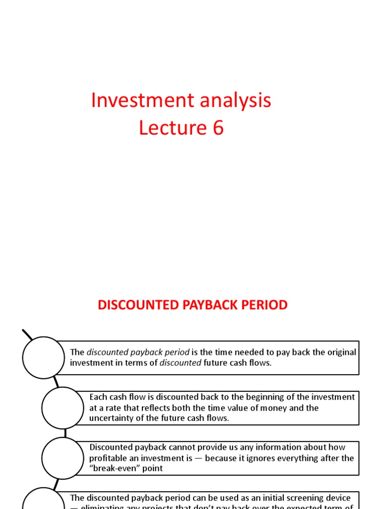 лекция 6 | PDF | Internal Rate Of Return | Net Present Value