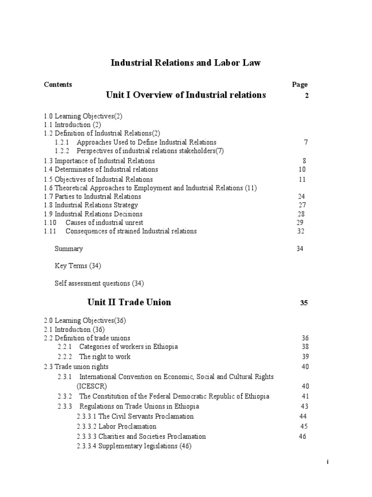 Industrial Relations and Labor Law Guide | PDF | Trade Union ...