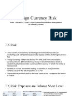 Foreign Currency Risk: Refer: Chapter 13,22 (Part), 23 (Part) - Financial Institutions Management by Saunders/Cornett