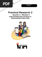 PracResearch2 - Grade 12 - Q4 - Mod4 - Understanding Data and Ways To Systematically Collect