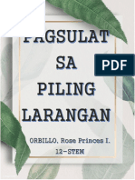 Piling Larang Activity - ORBILLO, Rose Princes I.