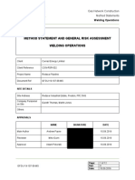 Method Statement and General Risk Assessment Welding Operations