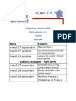 Cercle Français Programme 2019-20 Autumn