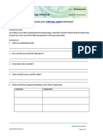 Immunology Worksheet: Virtual Lab