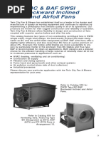 BC & Baf Swsi Backward Inclined and Airfoil Fans: Bulletin 300 3