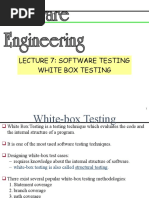 Lecture 7: Software Testing White Box Testing