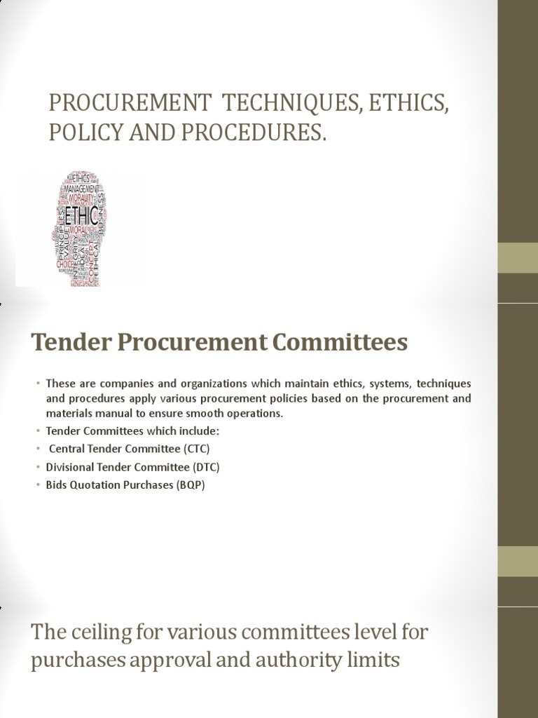 C Pm Lec 09 Procurement Ethics Pdf Pdf Supply Chain Economies