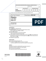 Physics 2P - Specimen Paper