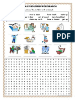 DAILY ROUTINES WORDSEARCH