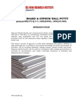 Project Report On Gypsum Board & Gypsum Wall Putty