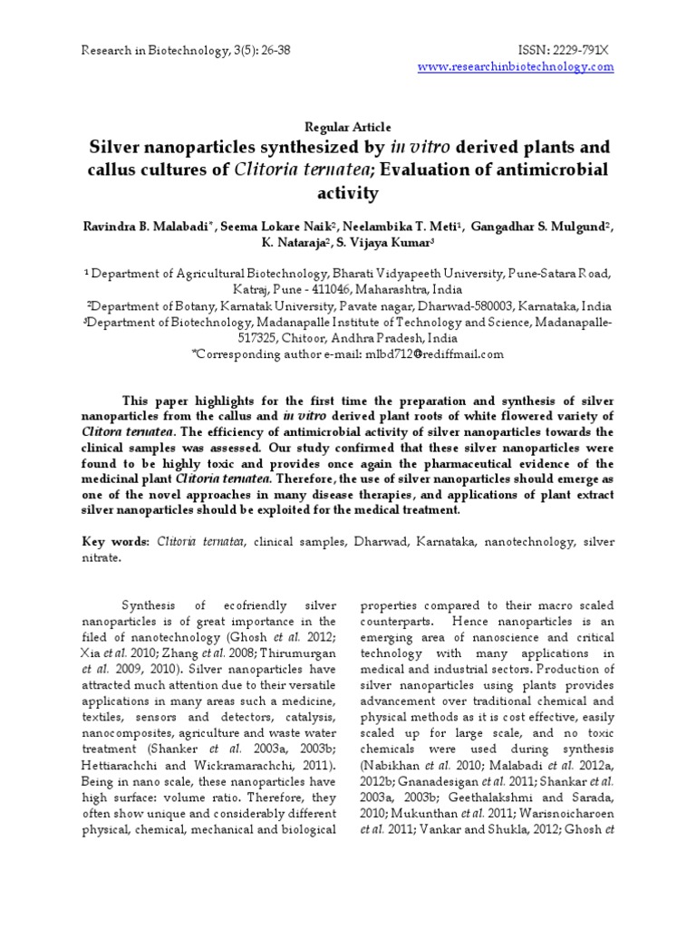 AgNP Silver - Nanoparticles - Synthesized - by - in - V 2 PDF | PDF ...