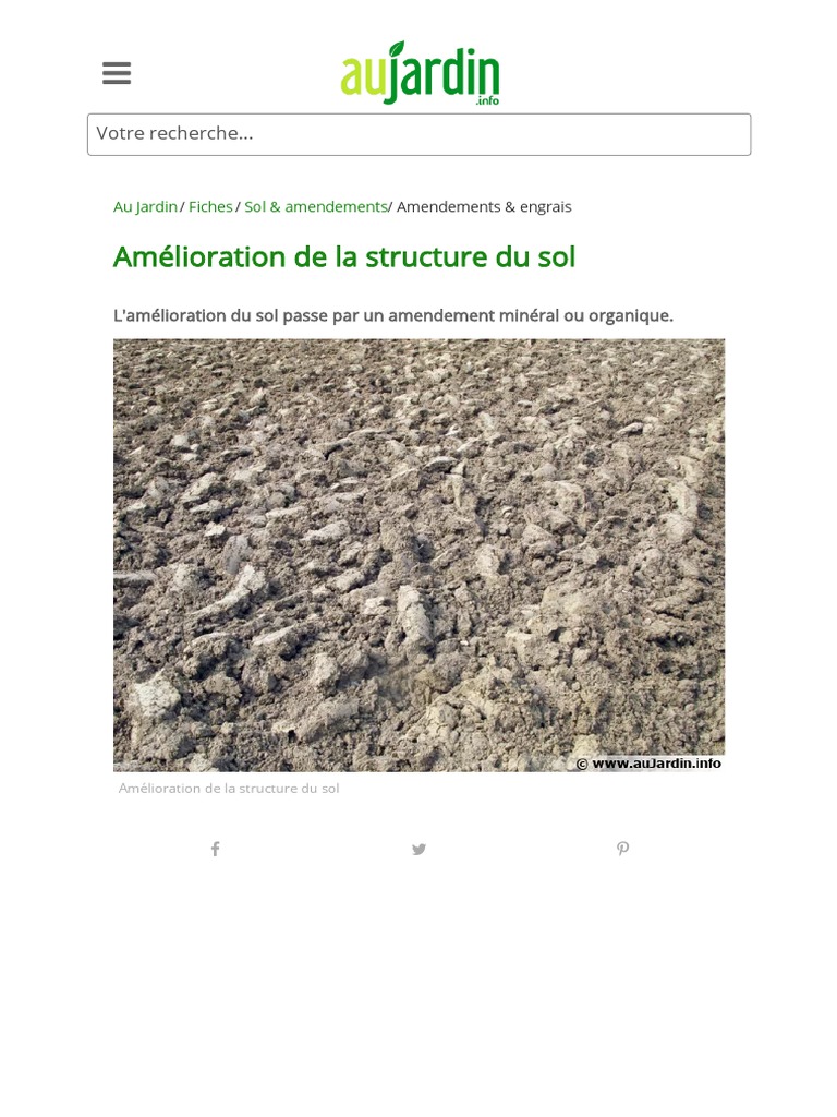 Amélioration de La Structure Du Sol | PDF | Fumier | Fertilisant