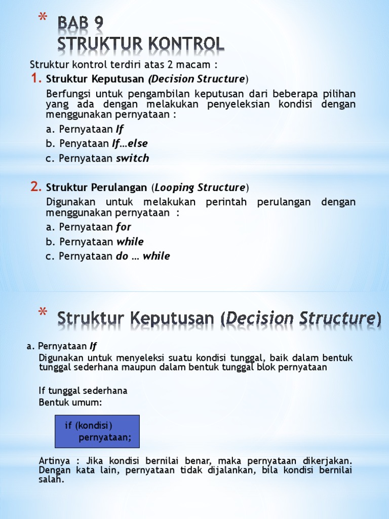 Struktur Kontrol | PDF