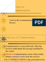 Barriers To Communication: Noise in The Communication Process