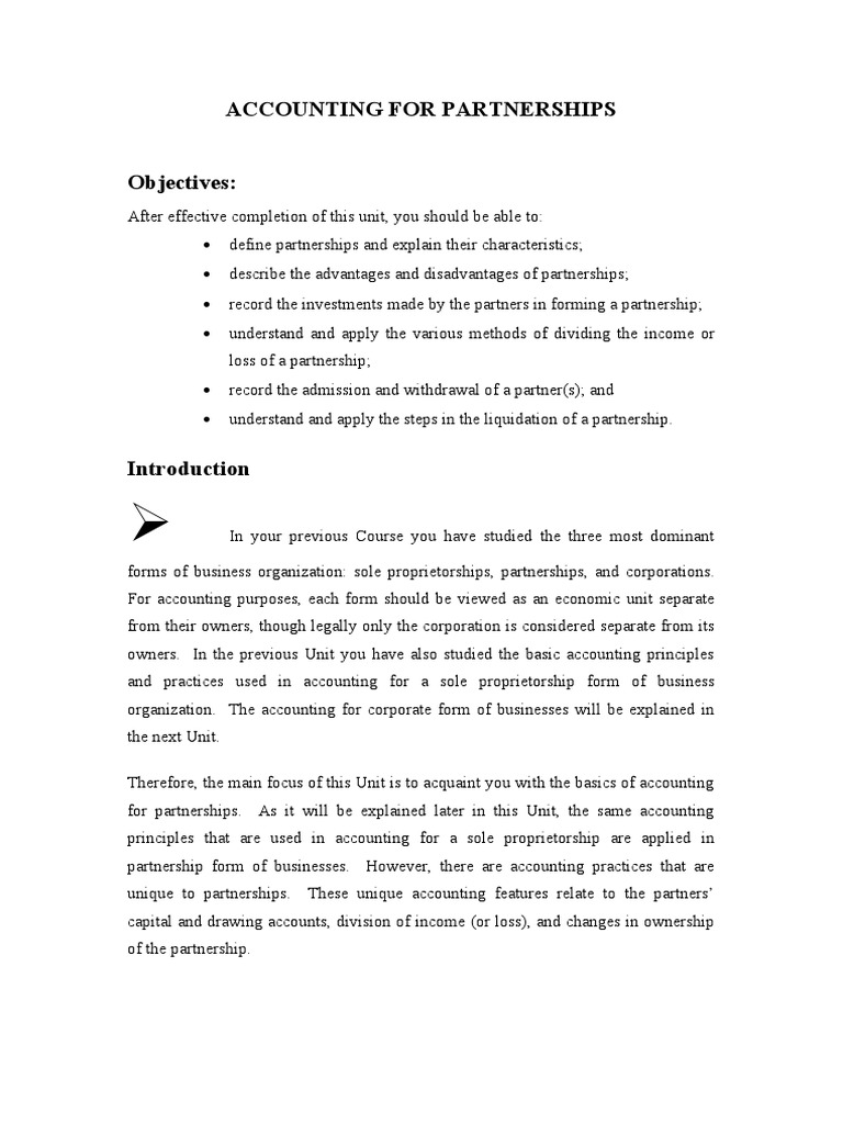 Accounting Basics for Partnerships | PDF | Partnership | Equity (Finance)