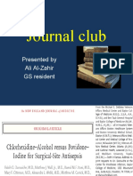 Journal Club: Presented by Ali Al-Zahir GS Resident