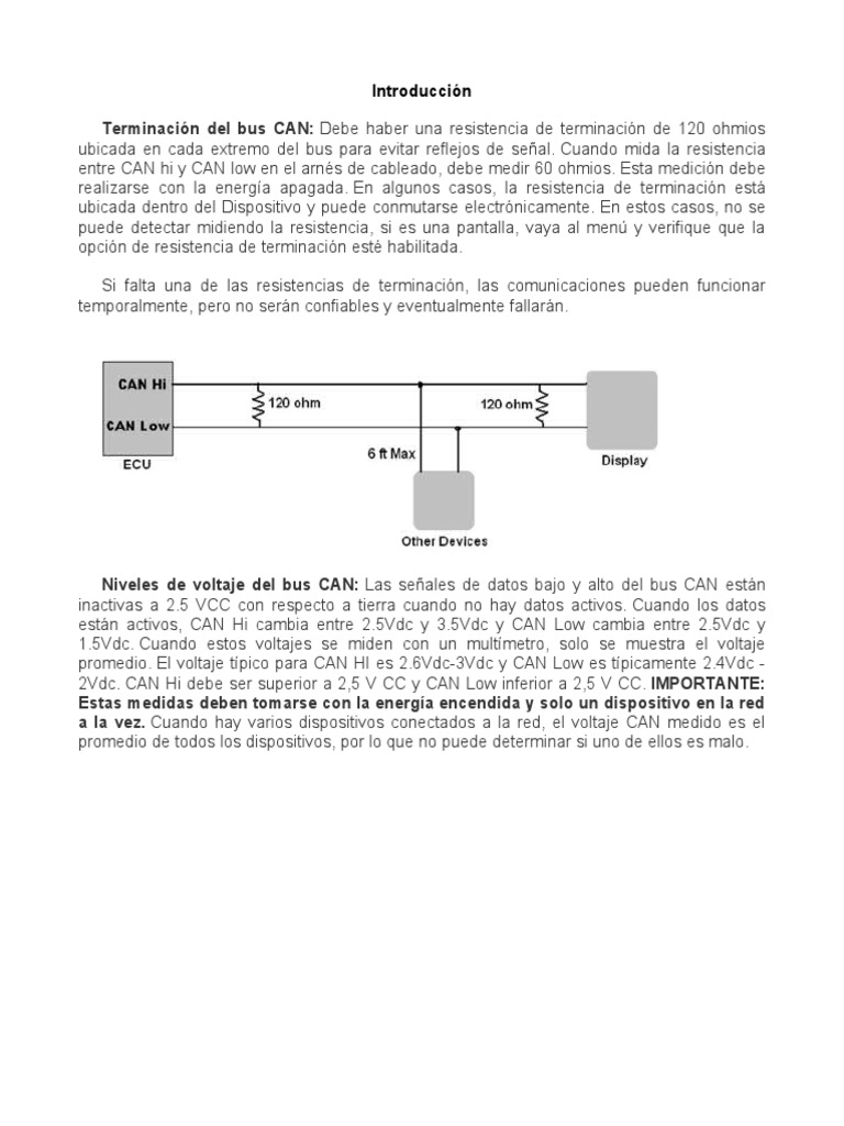 CAN BUS Troubleshooting | PDF | Resistencia Eléctrica y Conductancia ...